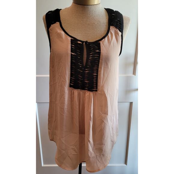 Stitch Fix Daniel Rainn Pink and Black Flowy Blouse  Sleeveless S - Picture 1 of 5